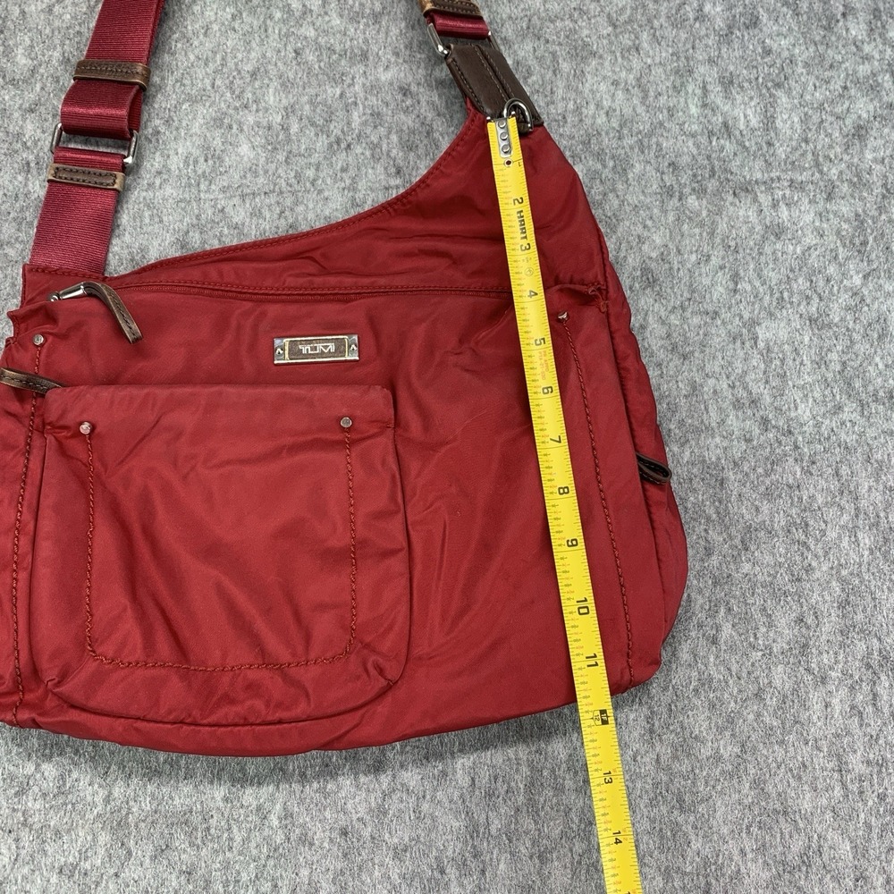 TUMI Voyageur Sumatra Crossbody Travel Bag Burgundy Red - Picture 14 of 16
